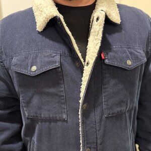 Bomber-style Levi's warm jacket with wool inside.